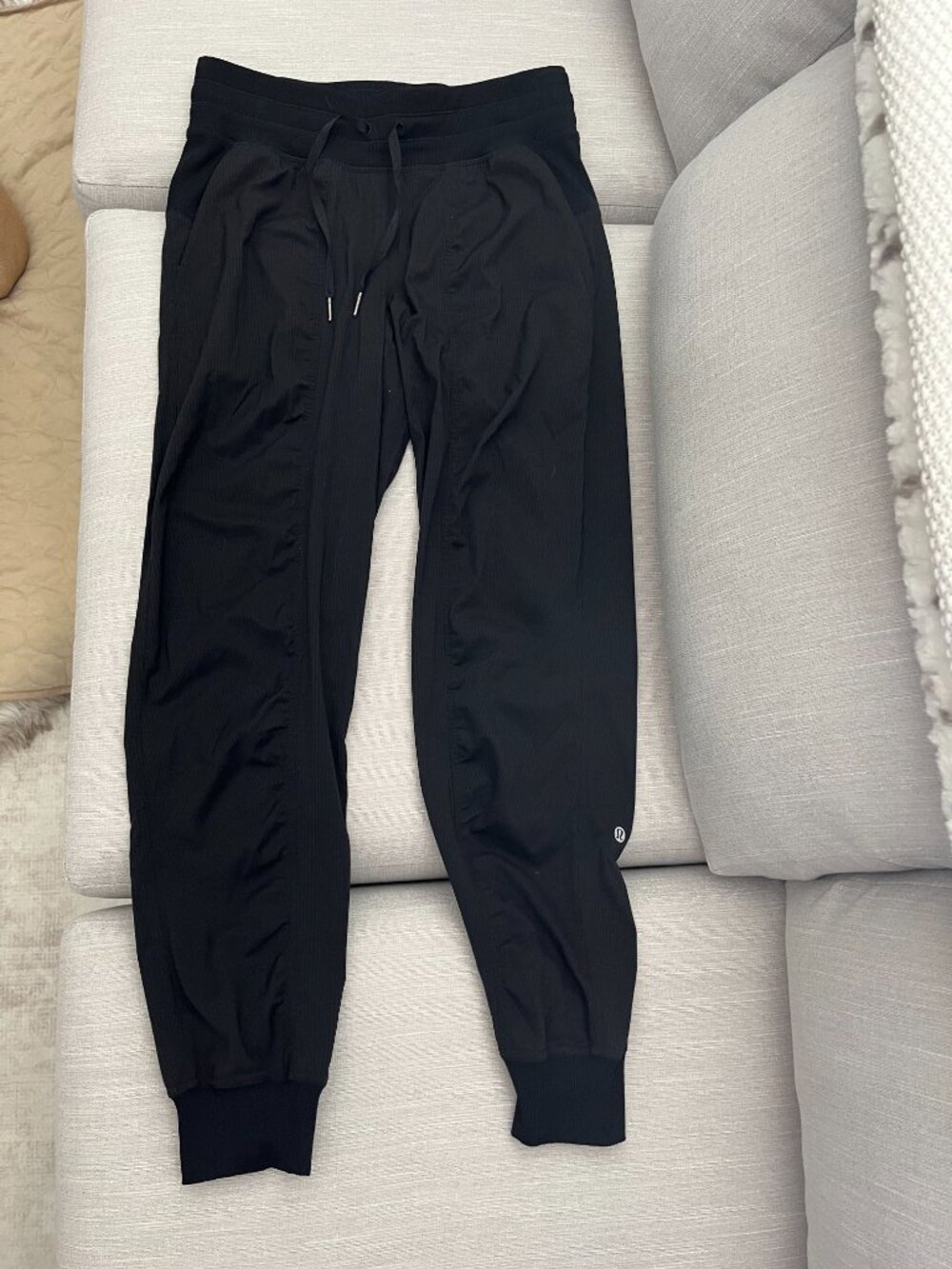 lululemon Dance Studio Jogger Black LW5BPJS Textured Ribbed Waist